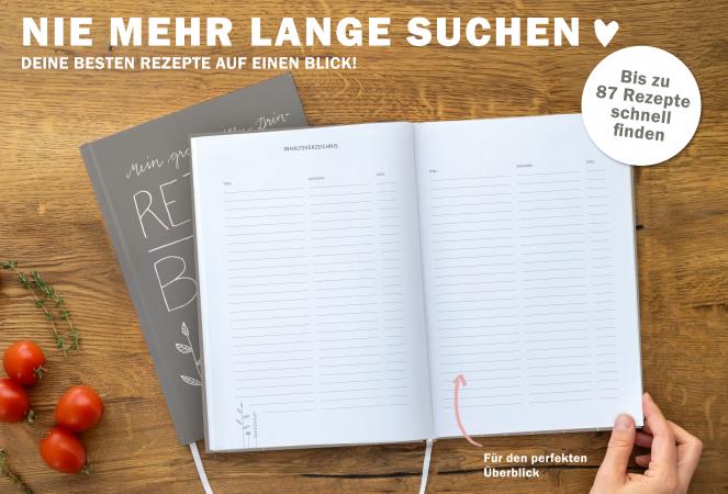 Rezeptebuch zum Rezepte sammeln und verschenken